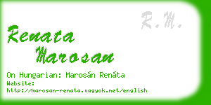 renata marosan business card