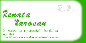 renata marosan business card